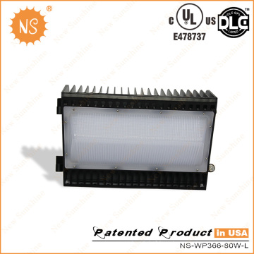 UL (E478737) Dlc lista IP65 80W LED Wallpack